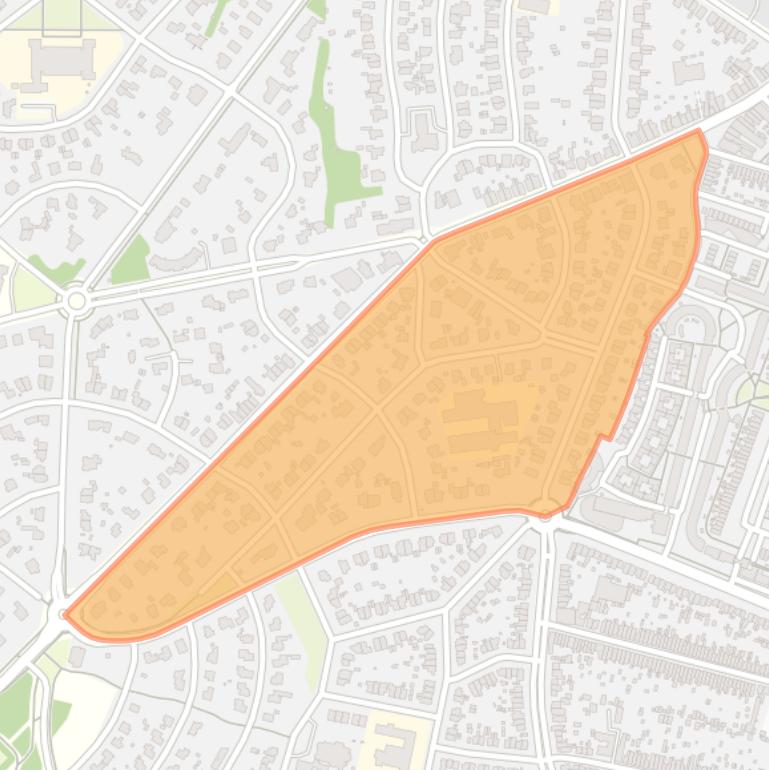 Kaart van de buurt Huijgenslaan en omgeving.