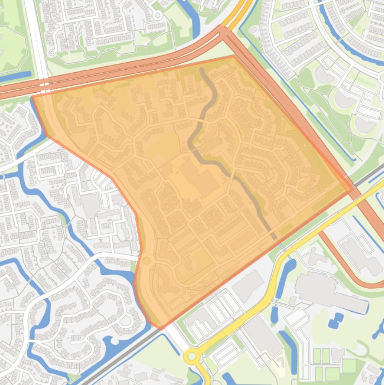 Kaart van de buurt Huiswaard-2-Oost.