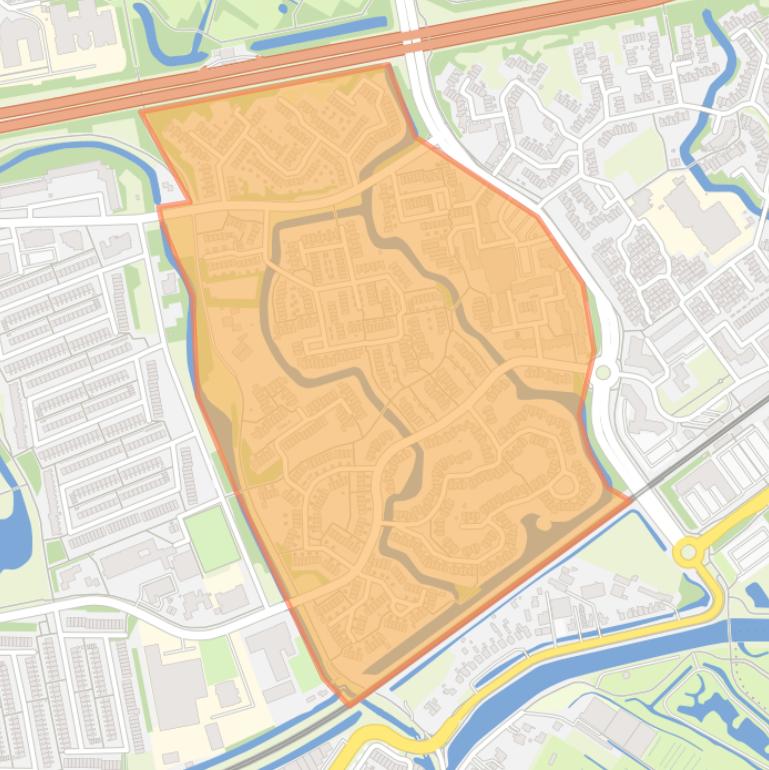 Kaart van de buurt Huiswaard-2-West.