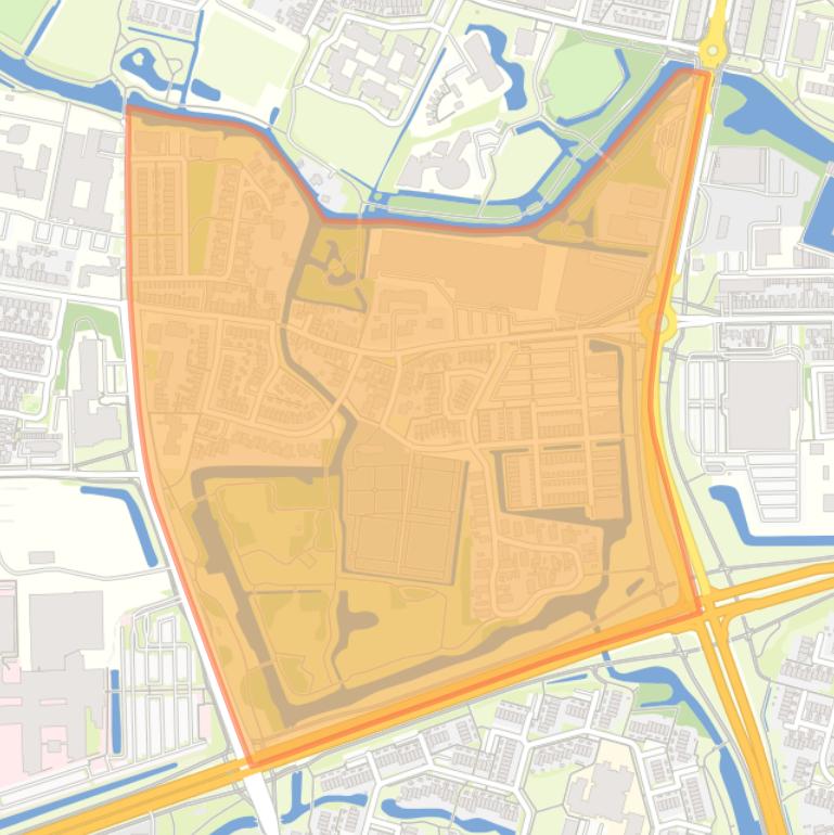 Kaart van de buurt Huizum-Dorp.