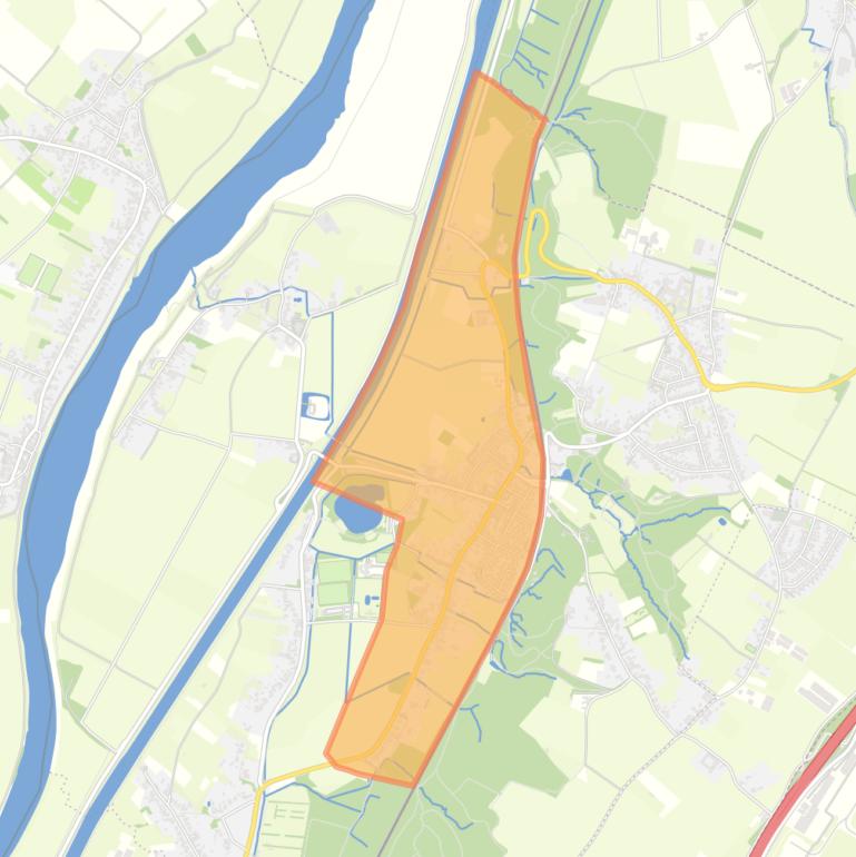 Kaart van de buurt Hulsen-Oostbroek.