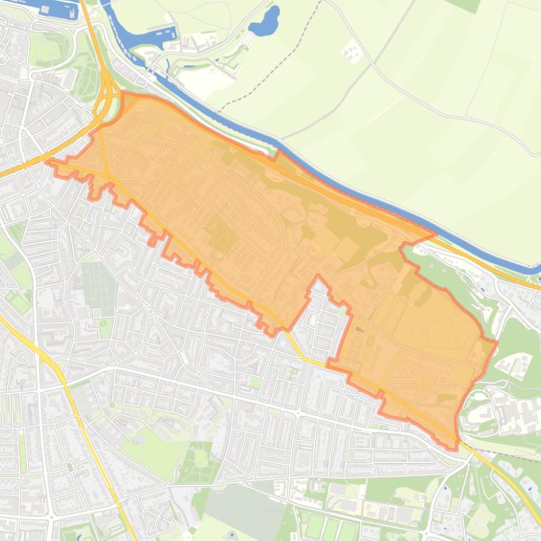 Kaart van de buurt Hunnerberg.