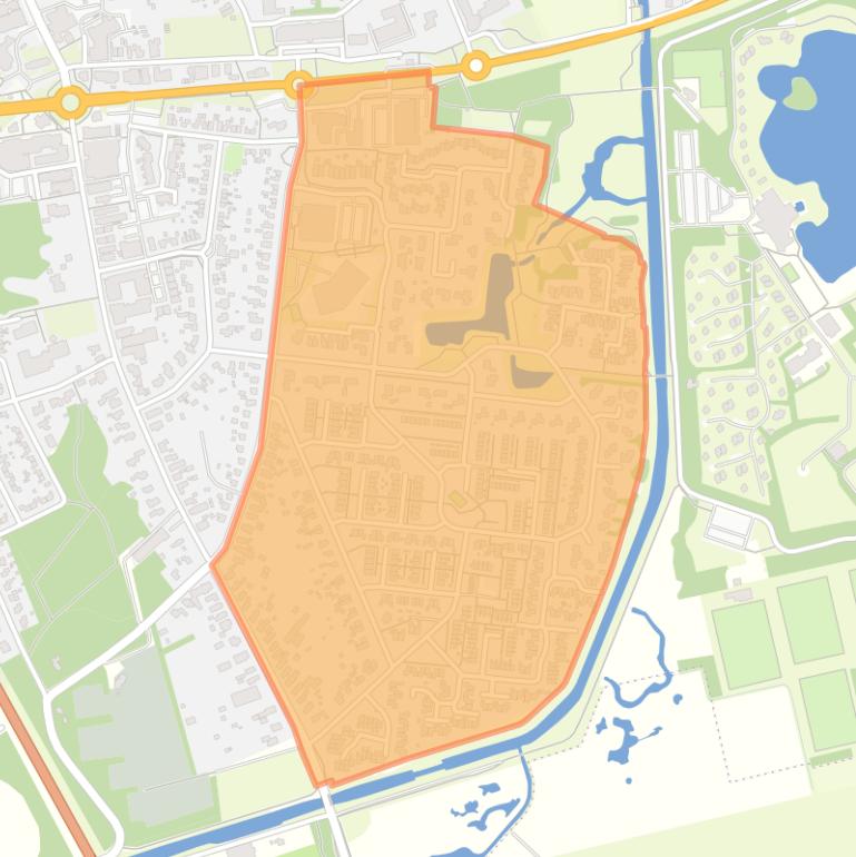 Kaart van de buurt Hunzedal.