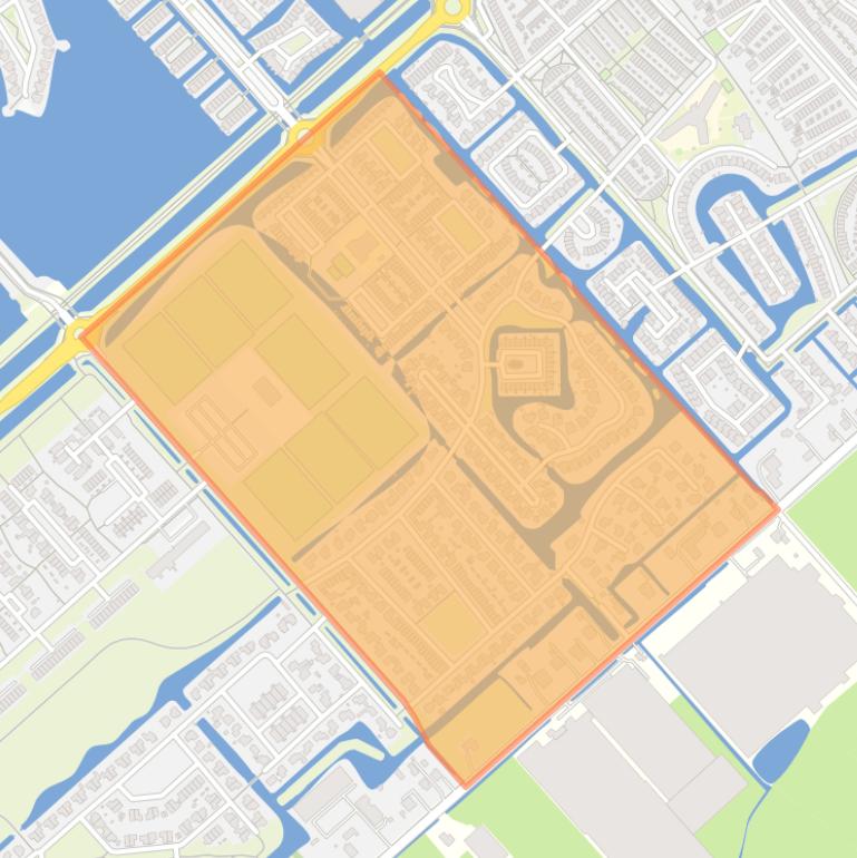 Kaart van de buurt Huygenhoek Midden.