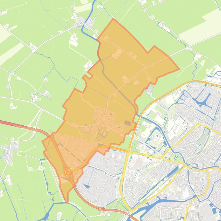 Kaart van de buurt IJsbrechtum.