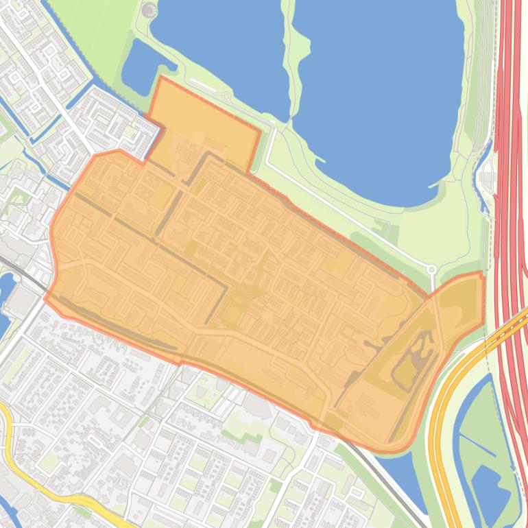 Kaart van de buurt IJsselveld-Oost.