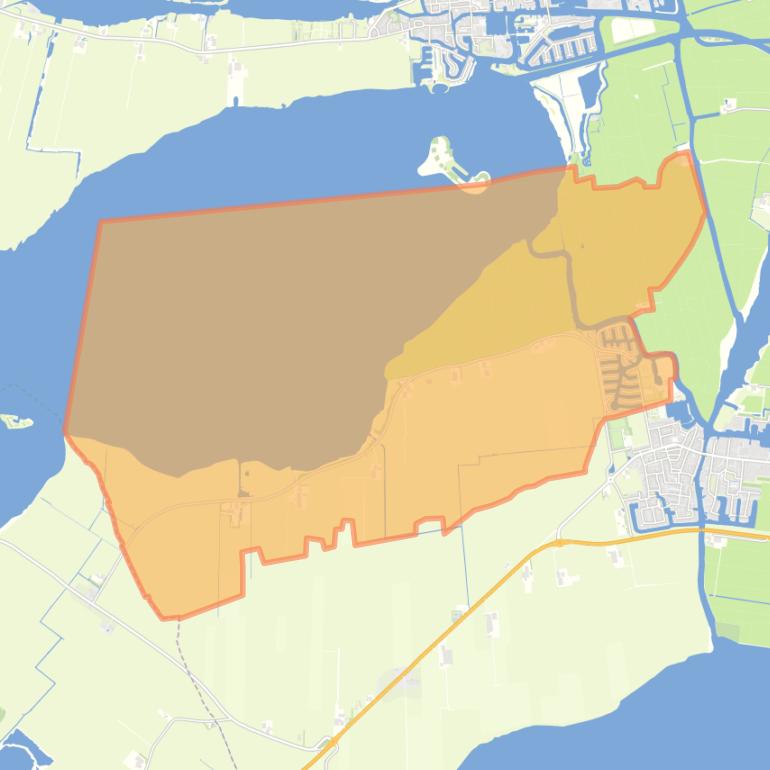 Kaart van de buurt Indijk.