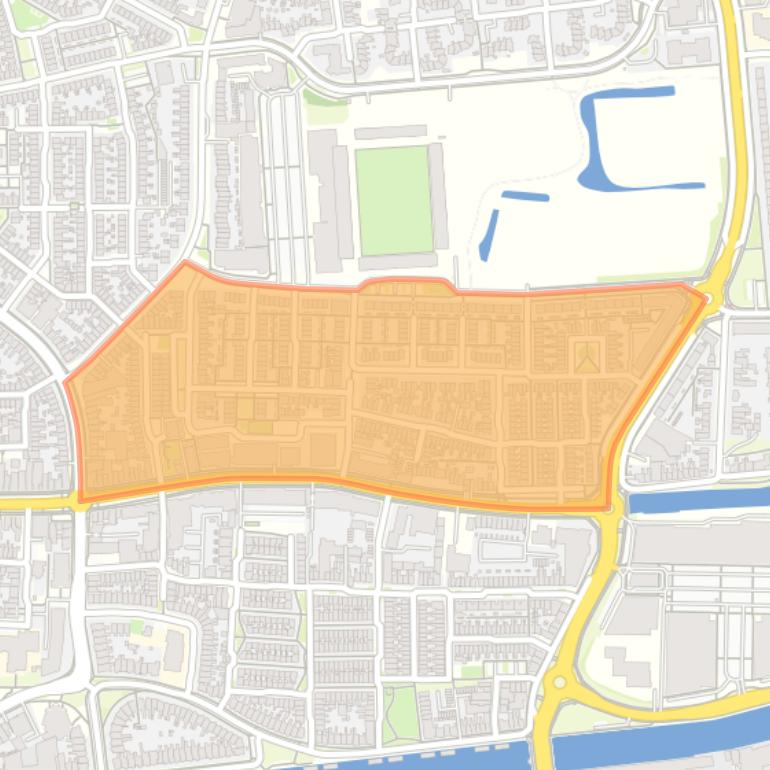 Kaart van de Indische buurt.