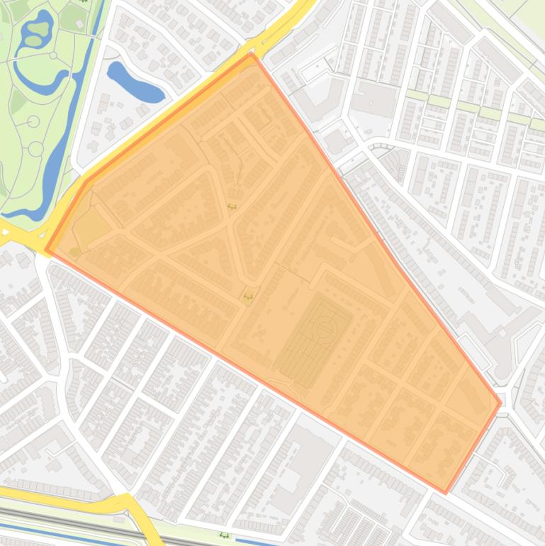 Kaart van de Indische Buurt-Noord.