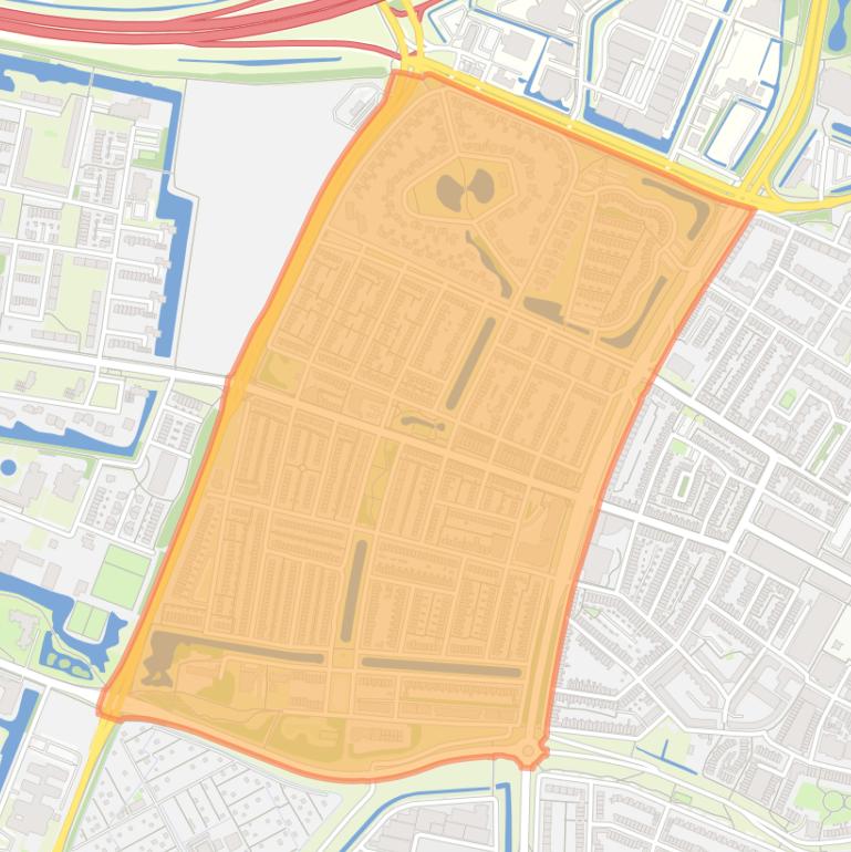 Kaart van de Indische Buurt.