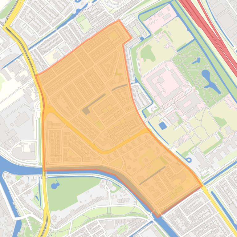 Kaart van de Indische Buurt-Zuid.