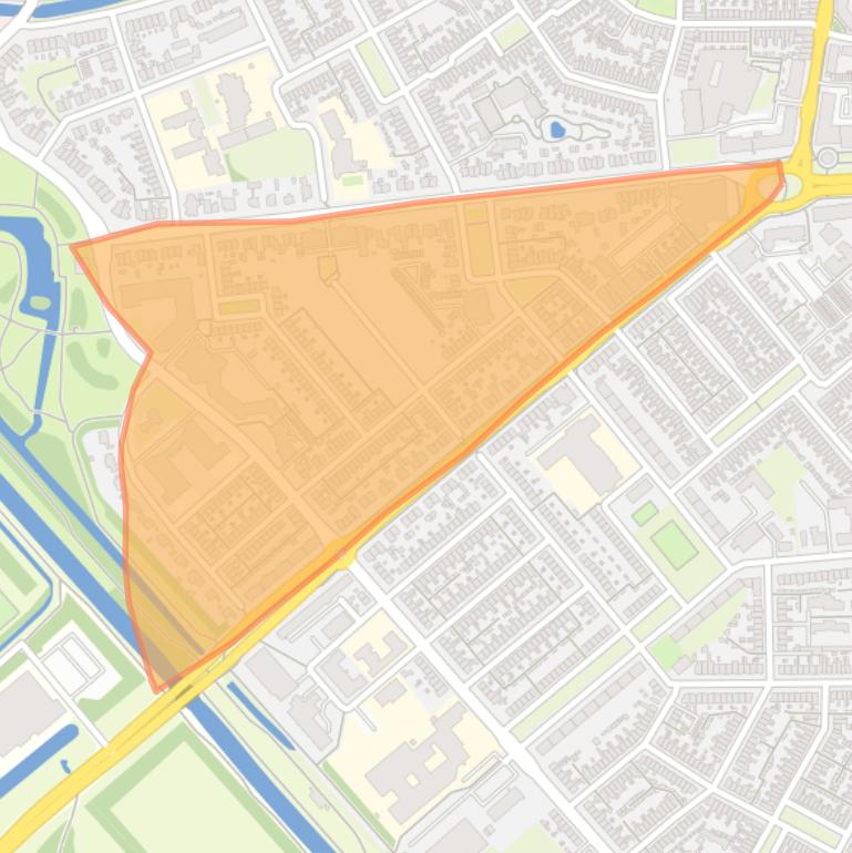 Kaart van de Indische buurt-Zuid.