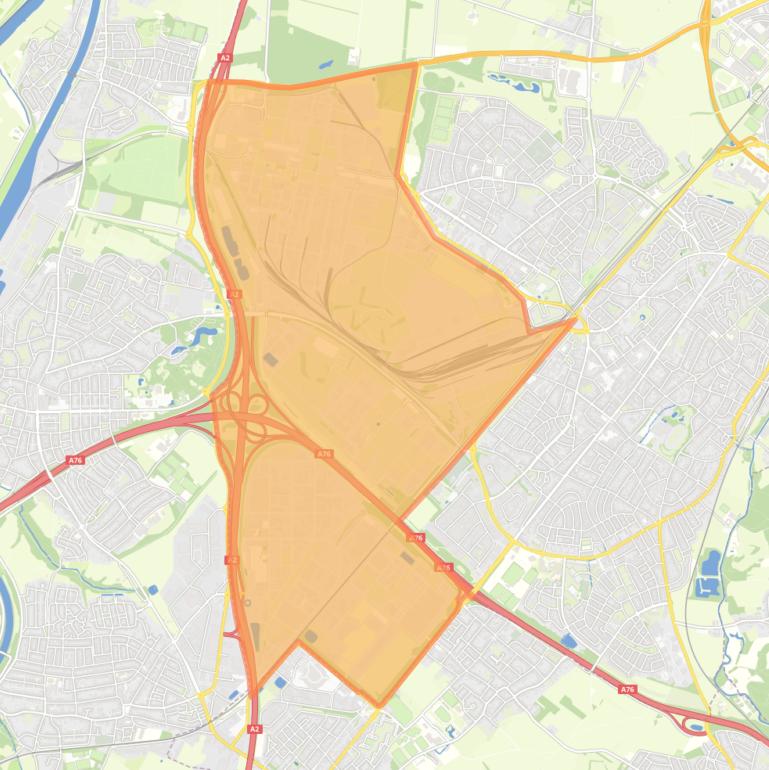 Kaart van de buurt Industriegebied D.S.M. en Graetheide.