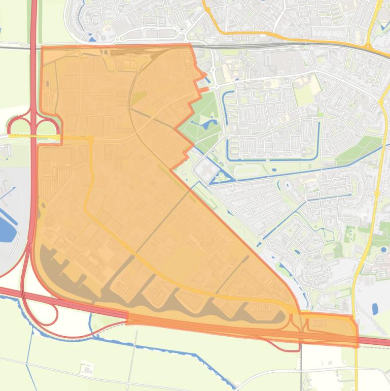 Kaart van de buurt Industrieterrein De Poel.