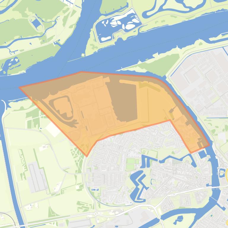 Kaart van de buurt Industrieterrein Dongeoever Amerkant.