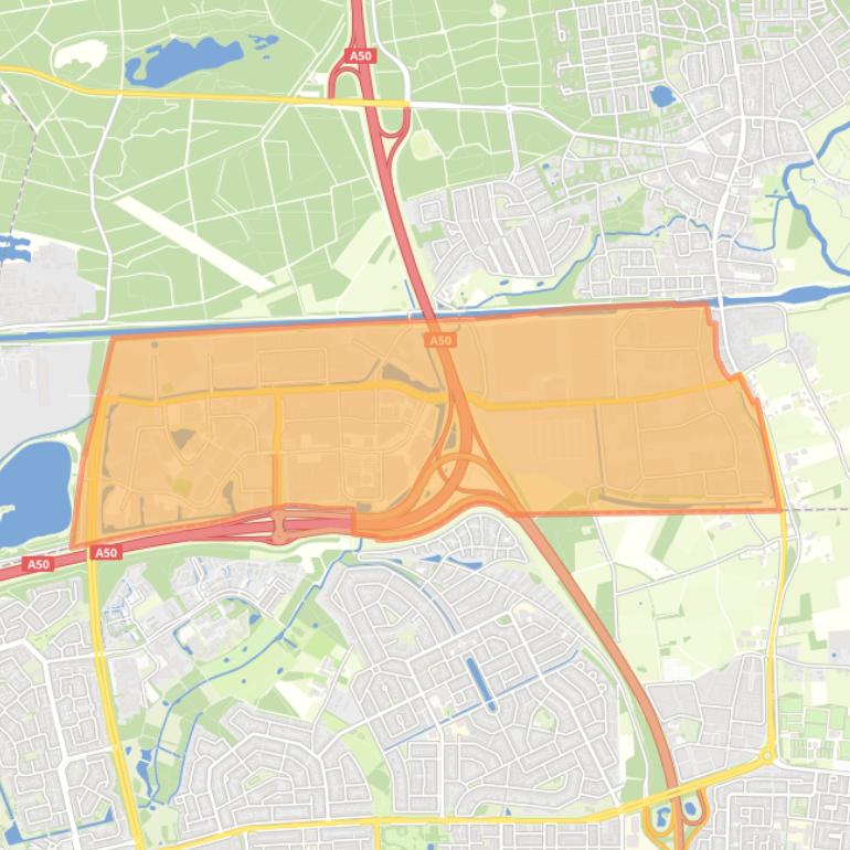 Kaart van de buurt Industrieterrein Ekkersrijt.