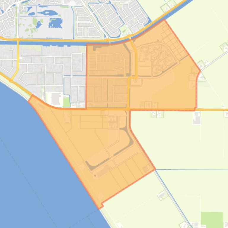 Kaart van de buurt Industrieterrein II.