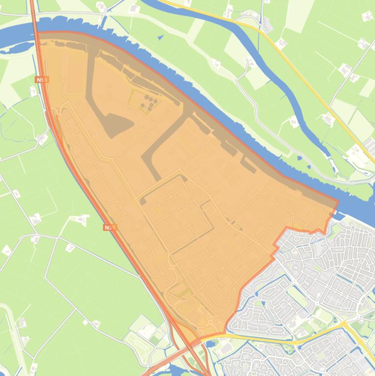 Kaart van de buurt Industrieterrein Kampen.