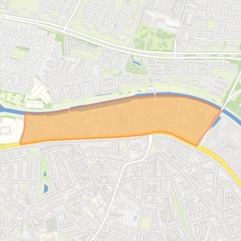 Kaart van de buurt Industrieterrein Kanaalzone Noord.