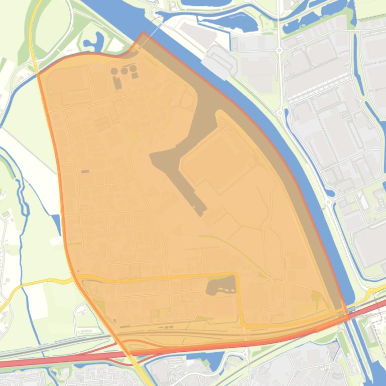 Kaart van de buurt Industrieterrein Kellen.