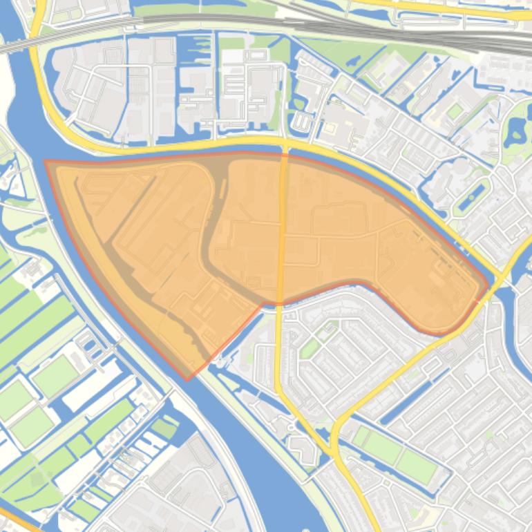 Kaart van de buurt Industrieterrein Kromme Gouwe.