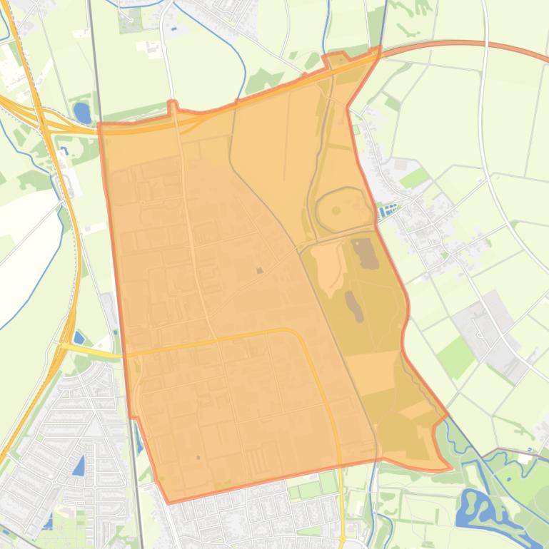 Kaart van de buurt Industrieterrein Noord.