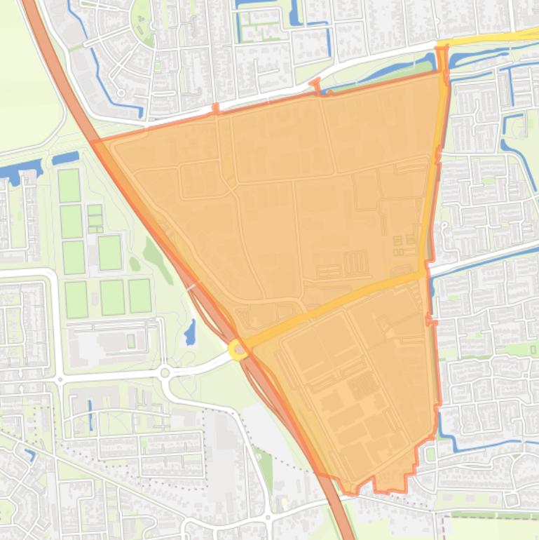 Kaart van de buurt Industrieterrein Zanddonk.