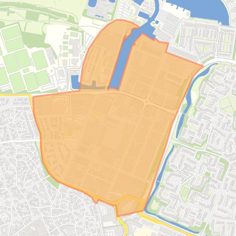 Kaart van de buurt Industriewijk ’t Plaveen.