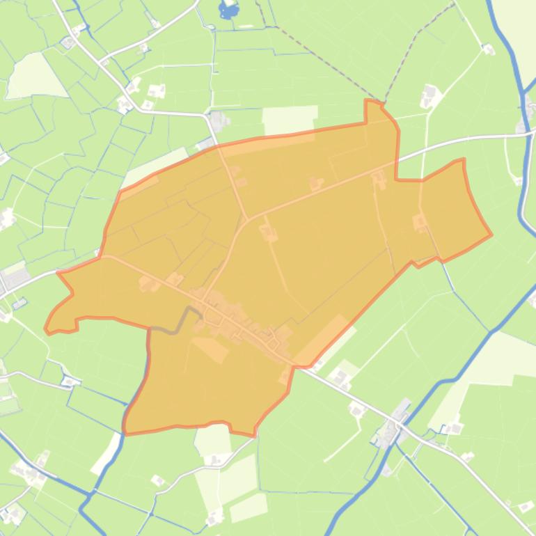 Kaart van de buurt Itens.