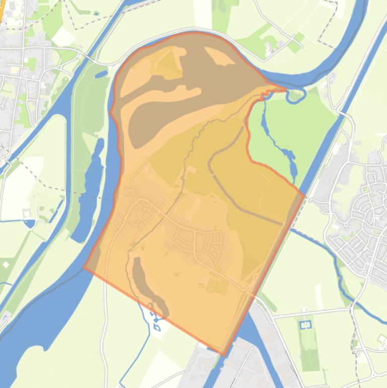 Kaart van de buurt Itteren.