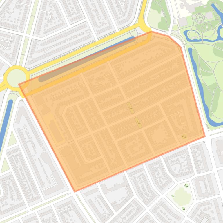 Kaart van de buurt Jacob Catsstraat en omgeving.