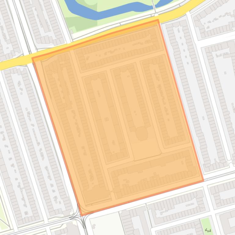 Kaart van de Jan Maijenbuurt.