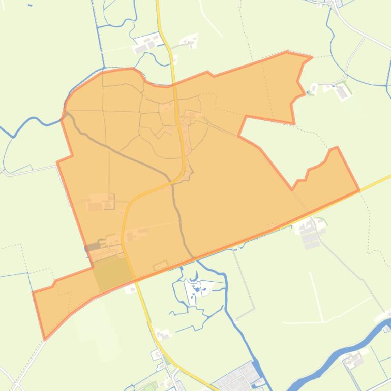 Kaart van de buurt Jislum.