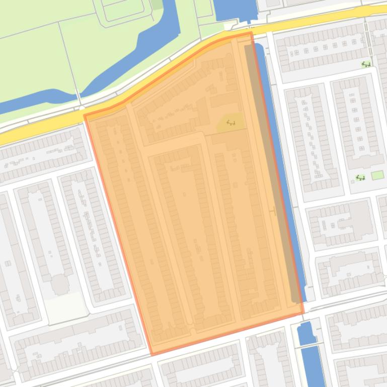 Kaart van de John Franklinbuurt.