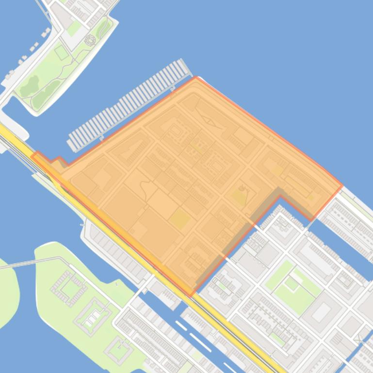 Kaart van de Joris Ivenspleinbuurt.