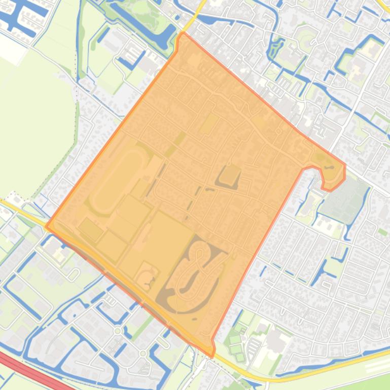 Kaart van de buurt Joure Blaauwhof.