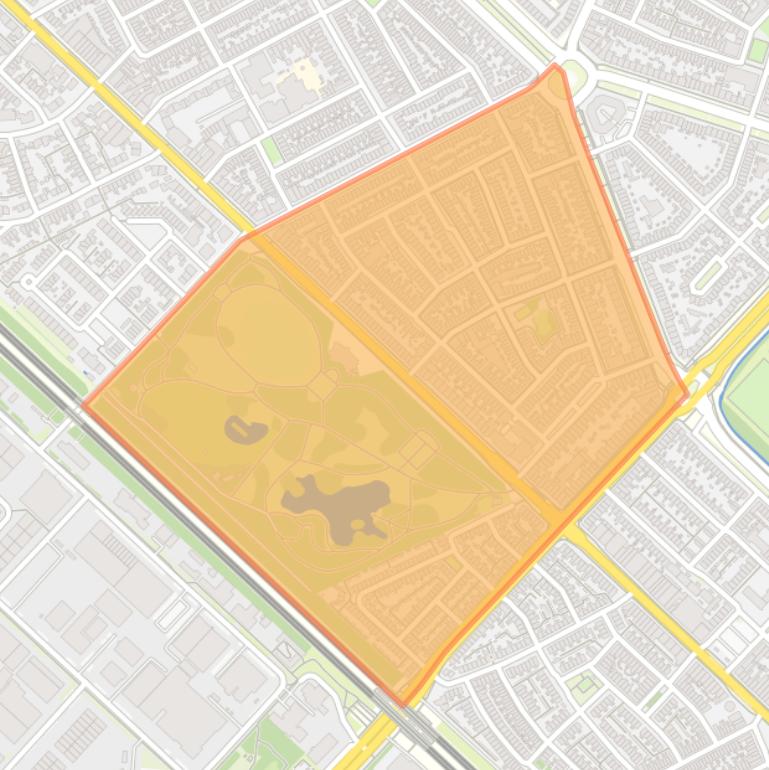 Kaart van de buurt Julianapark en omgeving.