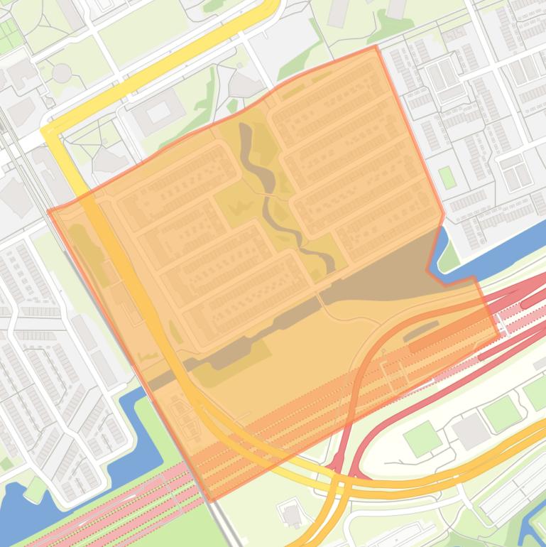 Kaart van de K-buurt-Zuidoost.