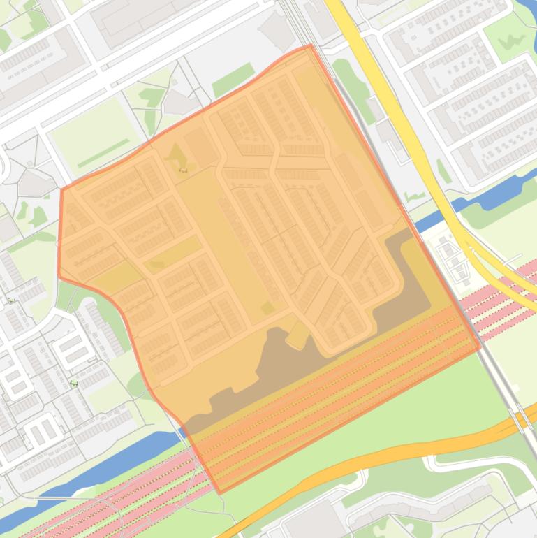 Kaart van de K-buurt-Zuidwest.