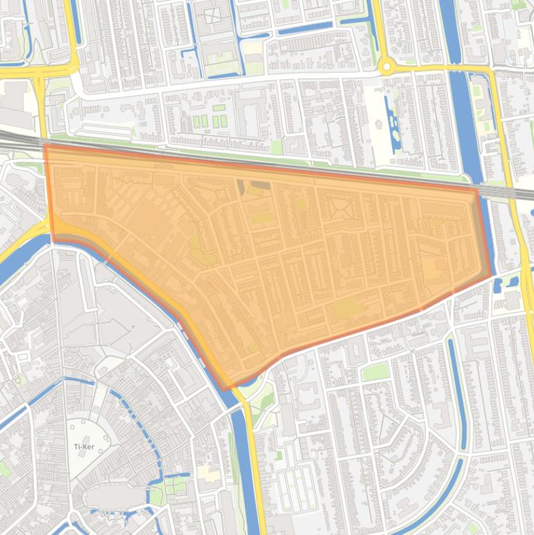 Kaart van de Kadenbuurt.