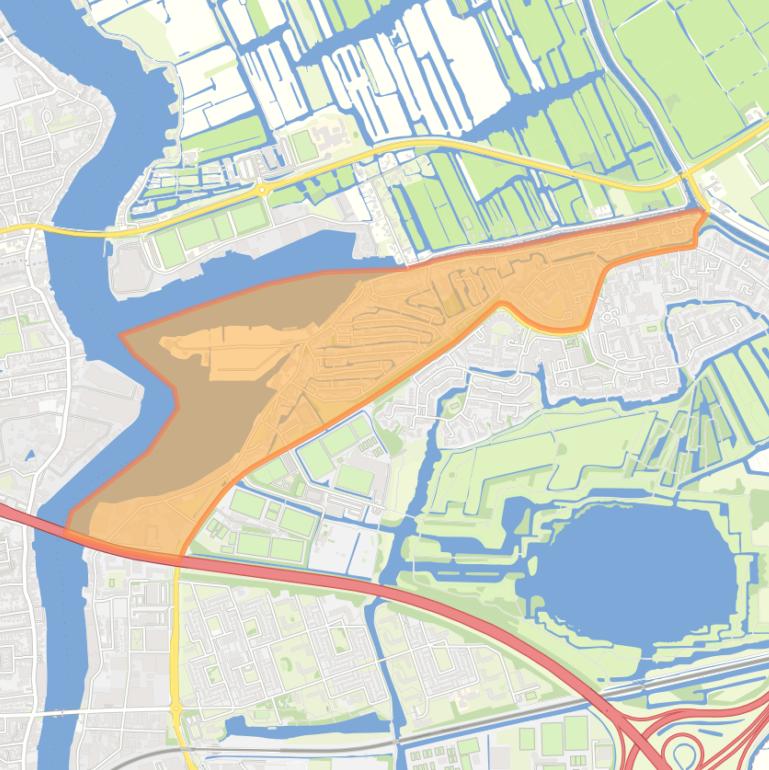 Kaart van de buurt Kalf Noord.