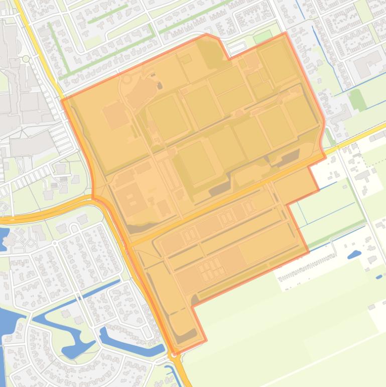 Kaart van de buurt Kalkwijk-Noord.