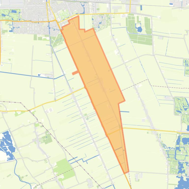 Kaart van de buurt Kalkwijk-Zuid.