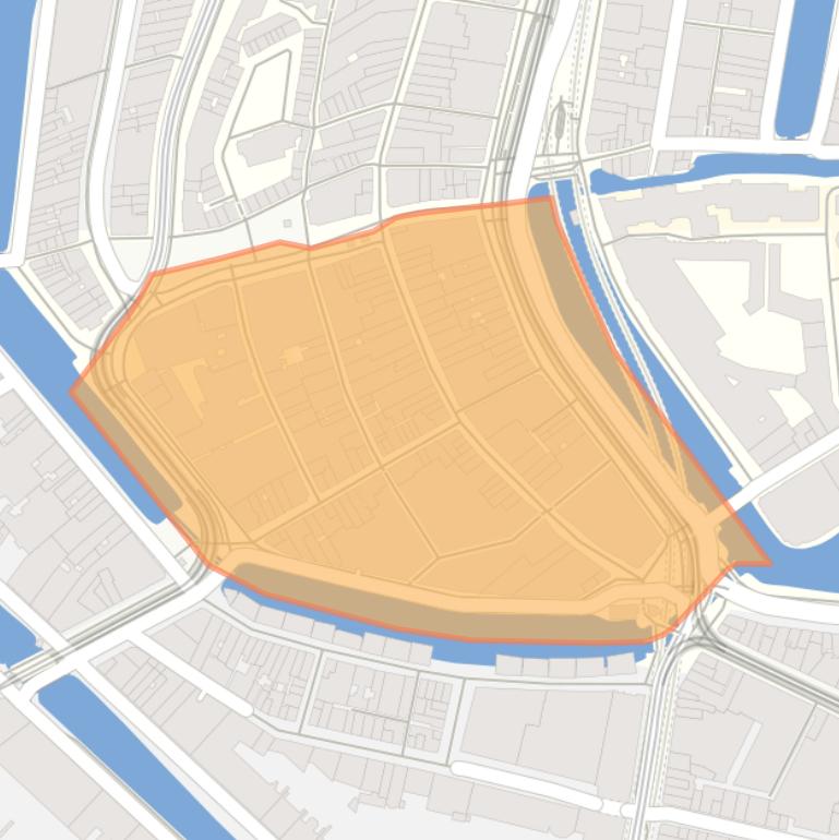 Kaart van de buurt Kalverdriehoek.