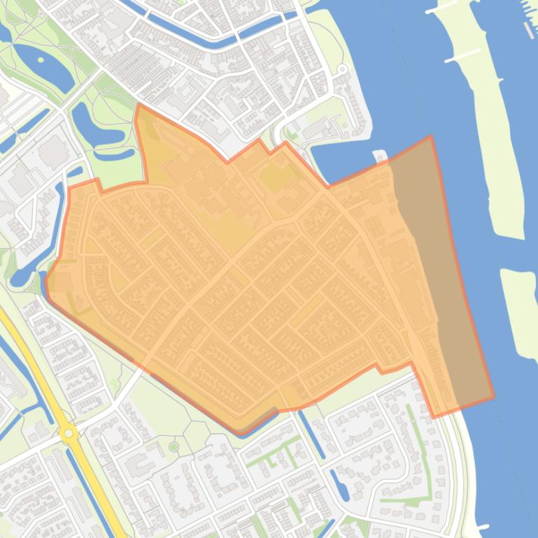 Kaart van de buurt Kampen-Zuid.