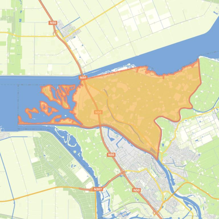 Kaart van de buurt Kampereiland.