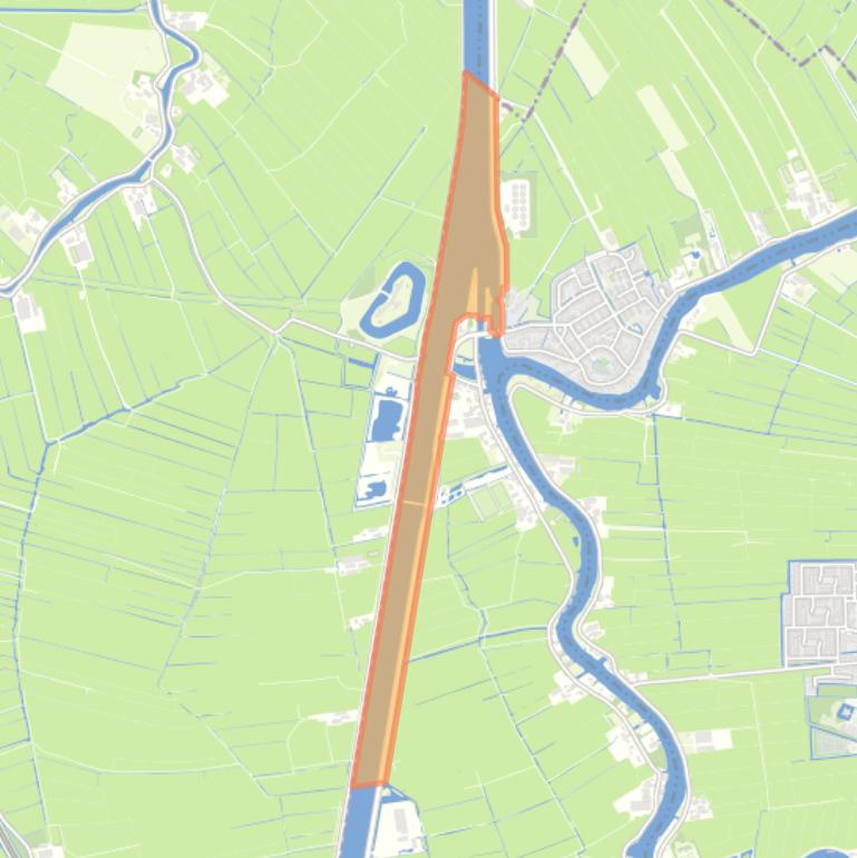 Kaart van de buurt Kanaalzone sector Nigtevecht.