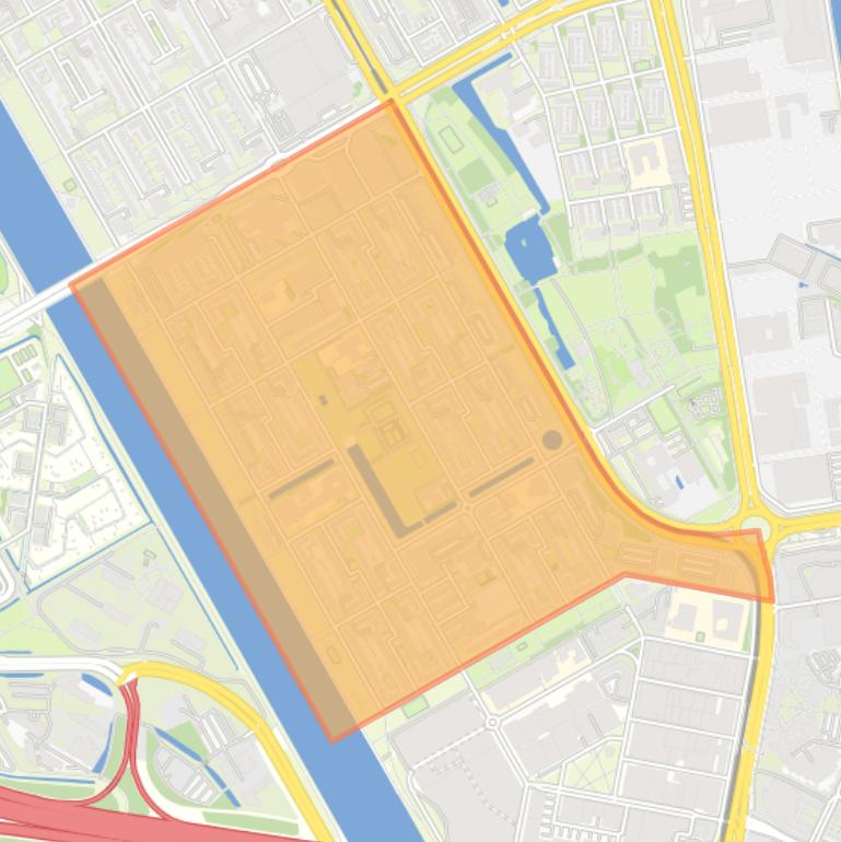 Kaart van de buurt Kanaleneiland-Zuid.