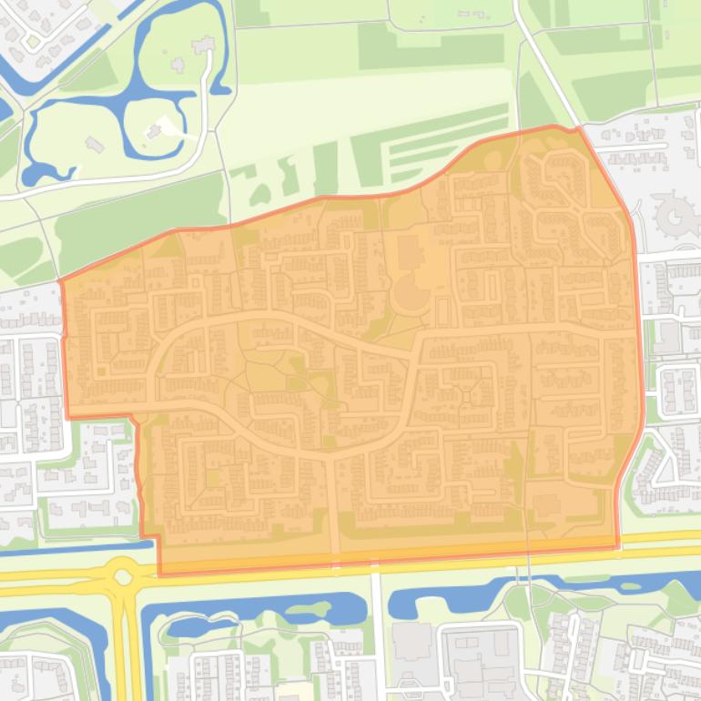 Kaart van de buurt Karveel West.