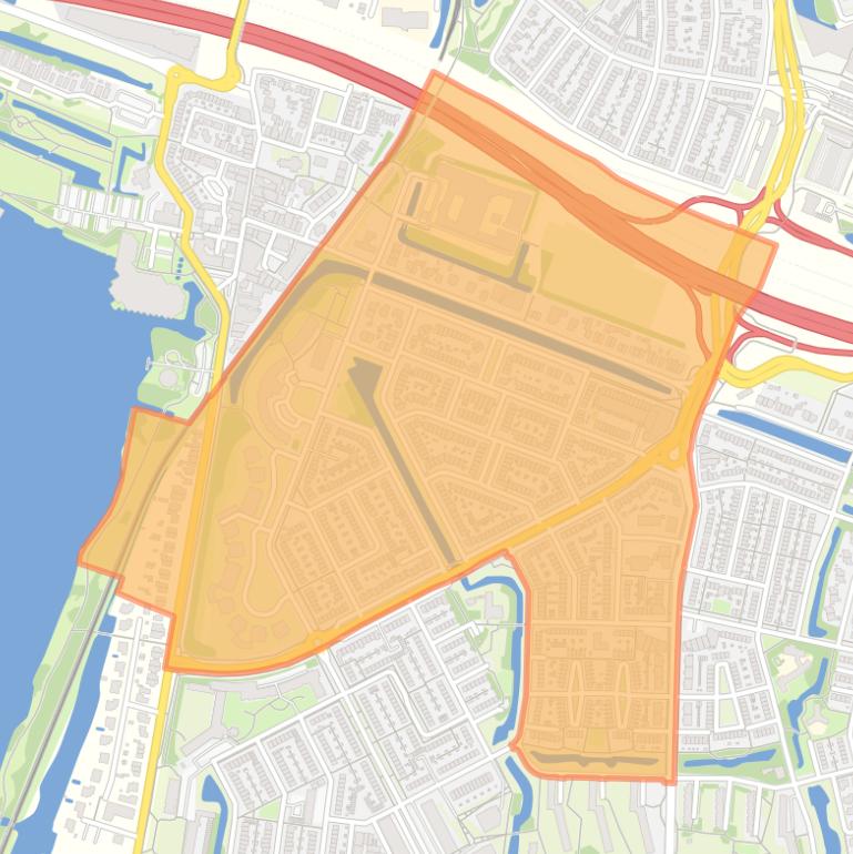 Kaart van de Kastanjebuurt.